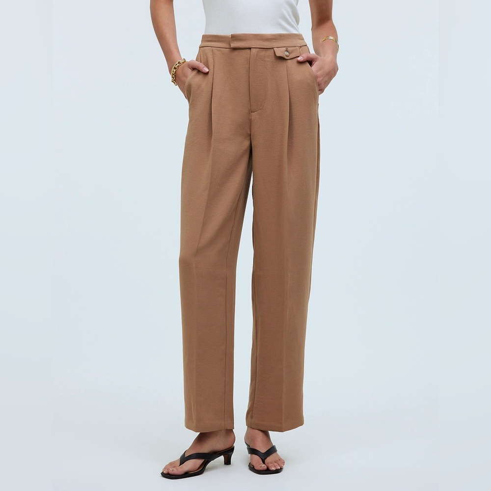 Madewell The Tall Rosedale High-Rise Straight Pant in Crepe - Picture 2 of 11